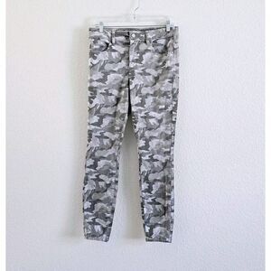 Anthropologie Pilcro Velvet Pants Camo Print Size 29 Women's High Rise Jeans